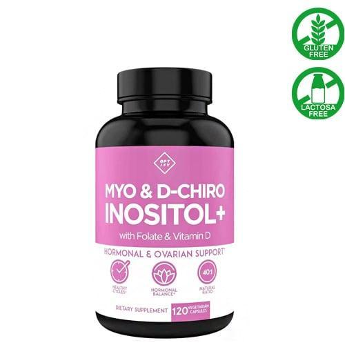 MYO Y D-CHIRO INOSITOL + FOLATO Y VIT D 2050 MG X 120 CAP VEG HEALTH LAB