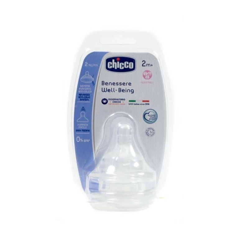 CHICCO TETINA P/BIBERON FLUJO NORMAL ANTI-COLICOS 2 M+