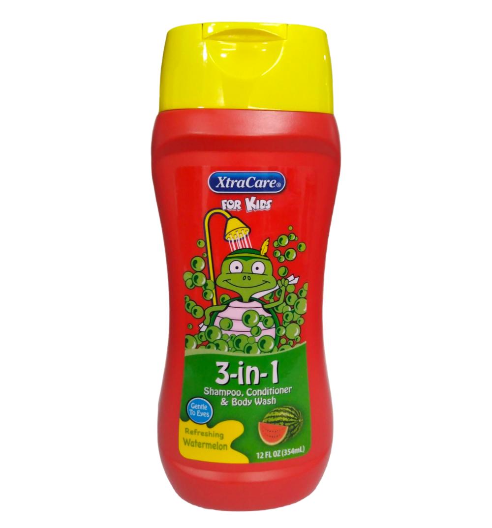 XTRACARE SHAMPOO FOR KIDS 3 EN 1 WATERMELON 12 OZ 354 ML