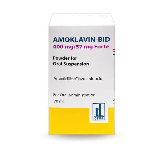 AMOKLAVIN-BID AMOXICI + ACIDO CLAV FORTE 400MG/57MG 70ML (FULGRAM/ CURAM/ AUGMENTIN)