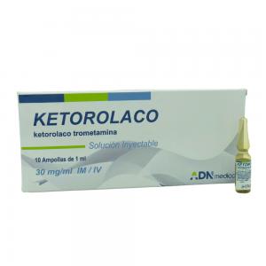 KETOROLACO TROMETAMOL 30MG / 1 ML AMP. I.V I.M (DOLAK/ KATRIN/ KETOLAC)