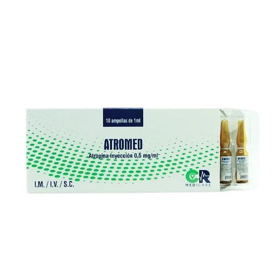 ATROMED SULFATO DE ATROPINA 0.5MG/ML SOL INY IM/IV X 1 AMP