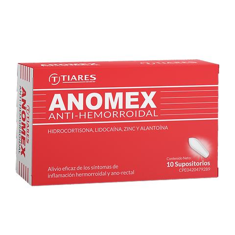 ANOMEX X 10 SUPOS HIDROCORTISONA LIDOCAINA OXIDO DE ZINC ALANTOINA (XYLOPROCTO/ PROCTOGLYVENOL)