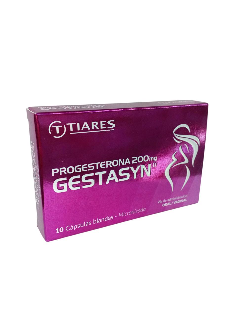GESTASYN II - PROGESTERONA 200MG X 10 CAP BLANDAS VIA ORAL / VAGINAL