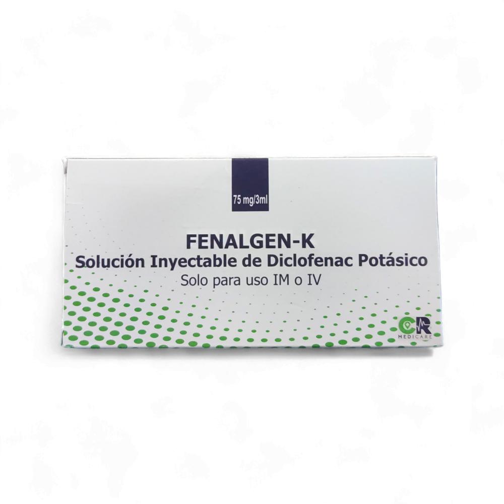 FENALGEN-K DICLOFENAC POTASICO 75MG/3ML SOL INYEC I.M/I.V 