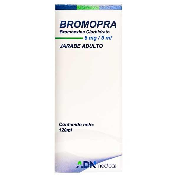 BROMOPRA BROMEXINA CLORHI 8MG/5ML JBE ADUL X 120 ML