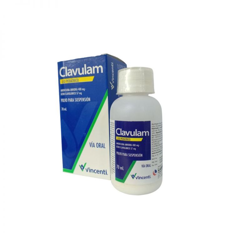 CLAVULAM AMOXICILINA+AC CLAVULANICO 400MG-57MG POLVO P/SUSP PED 70 ML FULGRAM