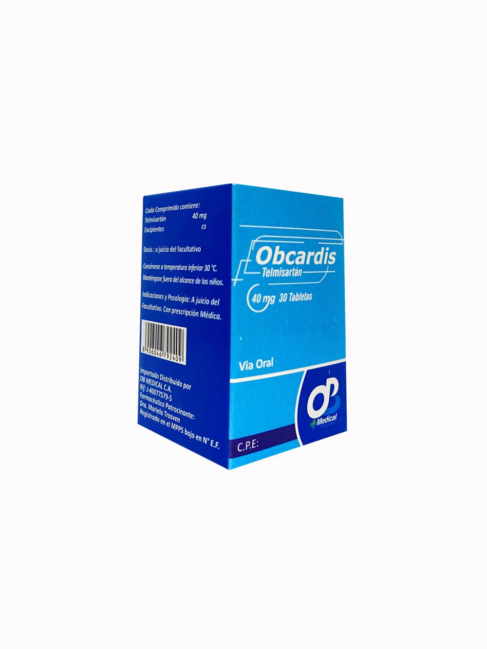 OBCARDIS TELMISARTAN 40 MG X 30 TAB (BIOTELMIC)