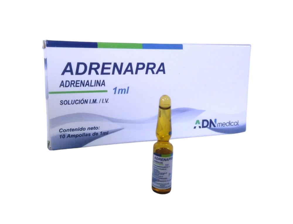 ADRENAPRA ADRENALINA 1MG AMP X 1ML  IM/IV SOL INY