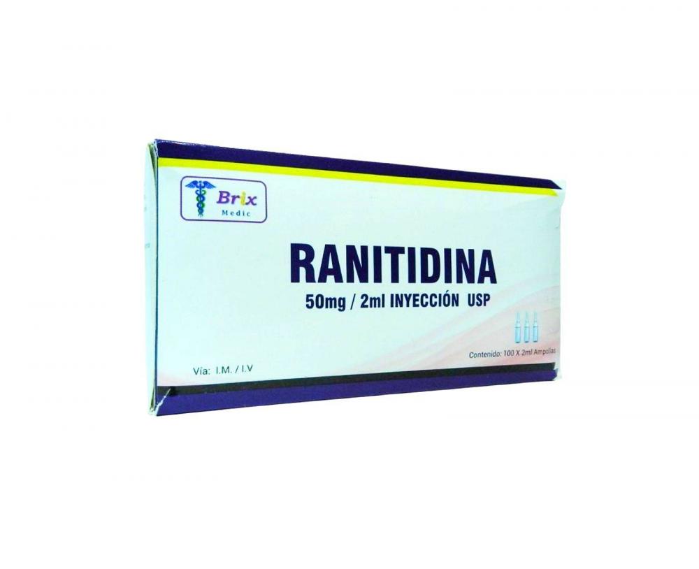 RANITIDINA 50 MG/2 ML AMP SOL INYEC I.M/I.V