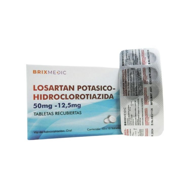 BLIST LOSARTAN POT 50MG+HIDROCLOROTIAZIDA 12.5MG 10 TAB