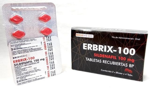 ERBRIX SILDENAFIL CITRATO 100 MG X 8 TAB (VIAGRA/SILDEX)