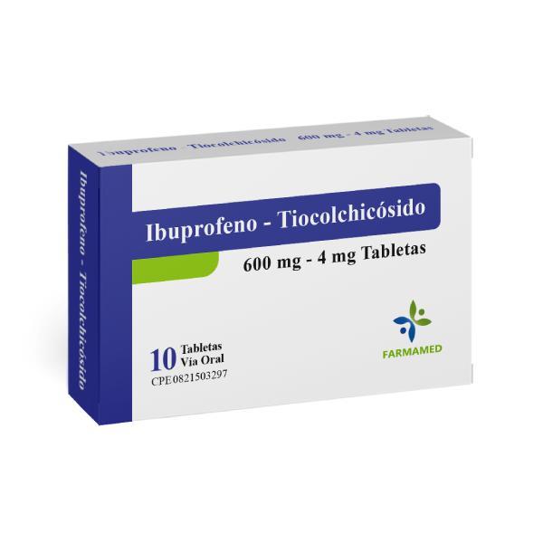 IBUPROFENO 600MG TIOCOLCHICOSIDO 4MG X 10 TAB (IBUCOLVAL/TIOCHAX PLUS)