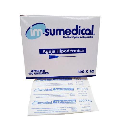 AGUJA HIPODERMICA  30G X 1/2