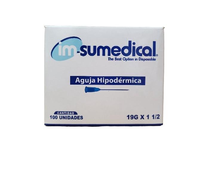 AGUJA HIPODERMICA  19G X 1