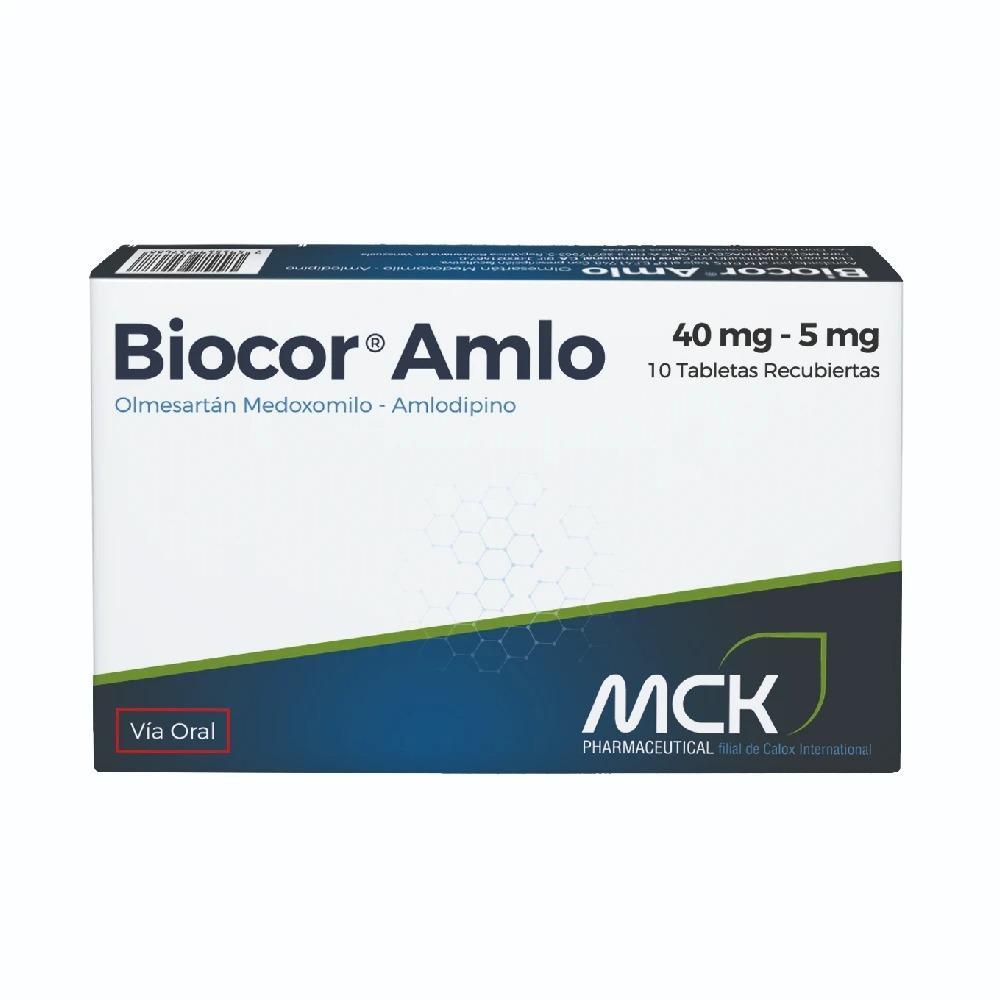 BLIST BIOCOR AMLO OLMESARTAN AMLODIPINA 40-5 MG X 10 TAB