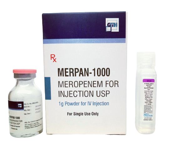 MERPAN 1000 MEROPENEN 1 G IV USP X 1 AMP (MEROBAC / MERODEX)